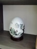 傲世景德镇陶瓷器新中式客厅摆件工艺品博古架酒柜装饰品乔迁开业礼物 碧涧生潮福气蛋+底座 实拍图