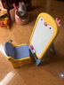 曼龙礼物画板早教磁性贴写字板婴幼儿支架式家用多功能涂鸦板 企鹅画板套装-莫奈蓝 实拍图