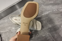 百丽（Belle）气质一字带凉鞋女商场同款真皮粗跟凉鞋D6L1DBL5 米白 34 (220mm) 实拍图