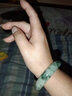 可玉可求情人节礼物 天山翠玉手镯 浅飘花玉镯子 寓意幸福圆满 51-52毫米 实拍图