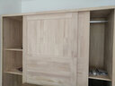 巧诺飞花 实木衣柜推拉门松木简约现代双门移门卧室家用衣橱组装收纳储物 180宽58厚200高（原木无漆） 实拍图