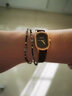 聚利时（Julius）手表女小巧气质小表盘方形学生2025新款简约防水皮带女士石英表 简约黑【小方表】 实拍图