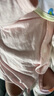 婧麒婴儿衣服夏季薄款新生宝宝提花连体衣纯棉空调服爬服夏装单件 小鲸鱼粉 59cm 实拍图