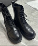 达芙妮黑色马丁靴女2025秋冬厚款户外旅游经典穿搭配裙子厚底英伦风短靴 黑色-8孔【秋冬加绒款】 38 实拍图