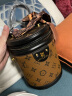 袋鼠魔方圆桶包斜挎包女轻奢大容量包包女包圆柱包 668A棕色 实拍图