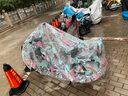 电动自行车电瓶车防雨罩车罩摩托车防晒罩车衣挡雨遮雨罩雨衣雨披 加厚透明【憨憨龙】 1.8m适用小型车 实拍图