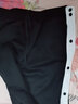 佐优品夏季宽松直筒全开排扣裤子男九分阔腿运动卫裤篮球裤休闲长裤 WG-W10黑色全开束脚款 2XL 实拍图