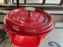 炊大皇珐琅锅铸铁锅家用炖锅砂锅汤锅焖烧锅电磁炉燃气煮锅 【中国红】3.5L 24cm 实拍图