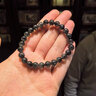 玉有情黑发晶手链男女款水晶玛瑙佛珠手串本命年蛇年礼物送男友女友家人 珠子直径7-8MM+鉴定证书 实拍图