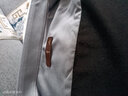 才子（TRIES）男士加绒衬衫春秋新款纯色品牌LOGO保暖长袖衬衫商务休闲衬衣男 灰色 3XL 42(180/100A) 实拍图
