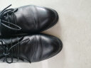 意尔康男鞋时尚英伦风商务正装鞋系带低跟单鞋子男 Y541ZE97411W 黑色 39 实拍图