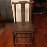 李氏明株 红木家具 非洲鸡翅木（学名非洲崖豆木） 中式小官帽椅子 实木换鞋凳家用靠背椅实木椅 面板.36*39 坐高.40 整体高度.84 实拍图