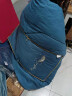南极人纯棉抱枕被二合一刺绣多功能被子办公室午睡枕汽车靠垫礼品 全棉羽毛款- 孔雀蓝 40x40cm展开105x150cm 实拍图