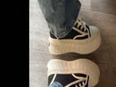 回力（Warrior）官方女鞋帆布鞋秋季百搭板鞋女士厚底增高运动休闲鞋子女米黑38 实拍图