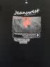 真维斯（Jeanswest）长袖t恤男春秋纯棉青少年休闲重磅二本针宽松大码男士圆领打底衫 黑#ZS落日余晖 L 【220G重磅棉】 实拍图