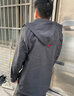 卡度顿280斤胖子特大码中长款加绒外套男秋冬季青年宽松连帽上衣潮加肥加大胖子保暖厚款夹克 黑色 加绒 XL （建议120-140斤） 实拍图