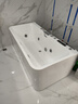LAISSION【德国】亚克力家用一体无缝独立浴缸恒温冲浪按摩薄边1.3m-1.7米 冲浪按摩浴缸+方形恒温 1.57m 实拍图
