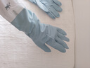 CTRLEND手套洗碗加绒加长 厨房家用清洁家务洗衣防水保暖女耐用胶手套 宽口蓝色【加厚加绒】 1双 实拍图