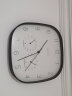 BBA挂钟客厅现代温湿度钟创意石英钟挂墙简约卧室时钟 12英寸典雅黑 实拍图