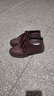 奥康官方男鞋 冬季加绒保暖棉鞋系带高帮真皮短靴系带通勤休闲皮鞋男 棕色 加绒 1233014014 40 实拍图
