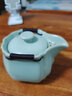 陶立方汝窑茶壶陶瓷手抓壶天青开片手工泡茶壶防烫单壶功夫茶具配件 明德壶 250ml 实拍图