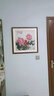 紫腾随轩新中式牡丹花开富贵装饰画客厅餐厅背景墙画卧室床头挂画壁画 图5 60*60cm红木色实木框 实拍图