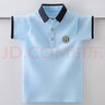 伴1号（BANYIHAO）男童短袖T恤夏季夏天衣服翻领POLO衫棉宽松儿童上衣男孩中大童 浅蓝色 140 实拍图