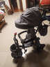 BAOLEJUN【双向推行】儿童三轮车脚踏车小孩宝宝幼儿童车1-6岁轻便手推车 黑灰【双向推行】塑胶胎+音乐 实拍图