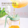 美特家 自动开合油壶 厨房家用玻璃油瓶不挂油鹰嘴设计防漏调料瓶大容量 【绿色350ml】加厚玻璃款 实拍图