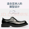 老人头（LAORENTOU）皮鞋男头层皮大头鞋经典商务皮鞋厚底正装皮鞋 522010119 黑 44 实拍图