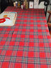 艾薇红桌布圣诞餐桌布新年长方形茶几布台布桌垫餐垫丰收红格140*180 实拍图