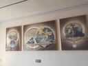 瑞尚（RUISHANG） 北欧客厅装饰画轻奢沙发背景墙挂画简约墙上壁画餐厅玄关墙画 家和万事兴A 左右50*70+中间100*70晶瓷面金框 实拍图