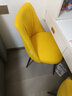 全友（QUANU）家居现代简约餐桌椅小户型家用客厅休闲椅子靠背椅家具KS 餐椅B黄色*2 实拍图