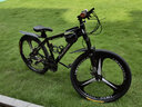 凤凰（Phoenix）全轴承山地自行车学生成人男女禧玛诺变速碟刹越野赛车青少年单车 黑色/三刀/线碟/铝合金车架 26英寸（身高160-180左右） 21速禧玛诺变速+可锁死前叉 实拍图