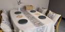 溪秀映像 美式桌布布艺棉麻仿亚麻刺绣复古中式长方形餐桌布茶几桌布定制 米杏色 桌布140*190cm 实拍图