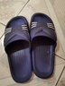 惠夫人拖鞋男夏季外穿大码防滑耐磨时尚潮流浴室洗澡居家休闲透气拖鞋 【运动风】 黑色 44-45 (适合平常穿43/44码) 实拍图