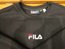 FILA 斐乐女装卫衣男女同款套头卫衣秋冬情侣款休闲加绒保暖长袖上衣 正黑色-BK 175/96A/L 实拍图