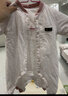 婧麒（JOYNCLEON）婴儿连体衣新生儿衣服秋冬保暖夹棉哈衣满月宝宝内衣纯棉连体衣 大树粉【优选精梳棉】 66cm 实拍图