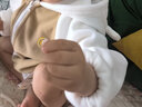 童泰（TONGTAI）婴儿连体衣秋冬季宝宝衣服休闲外出满月百天哈衣摇粒绒爬服 黄色 80cm 实拍图