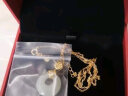 央创时尚【中国黄金】平安扣银项链女和田玉吊坠纪念日生日礼物送女友老婆 晒单实拍图