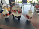傲世景德镇瓷器摆件办公室博古架陶瓷工艺品酒柜玄关客厅电视柜装饰品 马到成功三件套+全套底座+证书 实拍图