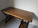 官顾 实木电脑桌书房书桌台式家用学习办公写字桌子卧室带书架北欧简约长方形台桌 单桌:120*60*75cm板厚5cm 实拍图