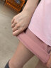 真维斯（JEANSWEST）纯色夏季冰丝短裤女2024新款高腰个性阔腿五分裤女装时尚休闲裤子 粉色 纯色 M 晒单实拍图