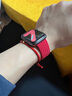 BHO【热销5万+】适用苹果手表表带apple iwatch s10/s11表带s9/se3/2单圈编织表带s8/7尼龙女士男生款 红色 44/45/46表盘S码【腕围161-173mm】 实拍图