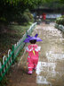 lemonkid儿童雨衣男童女宝宝雨披斗篷式小学生雨具 贝莉魔法独角兽连体 M 实拍图