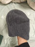 帽子冬季男棉帽加厚保暖毛线护耳毛绒帽电动车骑行防寒帽护耳罩 灰色 实拍图