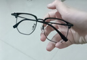 科洛德眼镜近视框架男纯钛合金配有度数防蓝光散光变色防雾眉线墨镜半框 A款钛合金镜框-黑银色 配科洛德1.60防蓝光+变色-灰/茶 实拍图