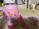 杯具熊（BEDDYBEAR）儿童保温杯带吸管四盖三用儿童水杯DIY杯套学生杯子630ML登月兔 实拍图