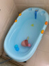 恩伽蓓（enjob）婴儿洗澡盆 宝宝洗澡神器 家用可坐大号新生儿童用品浴盆 蓝色浴盆【送洗浴礼包】 晒单实拍图