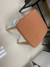 戚个橙实木软座凳子现代简约家用餐桌椅子客厅小板凳可叠放简易茶几方凳 【实木品质】原木色+橙色科技布 实拍图